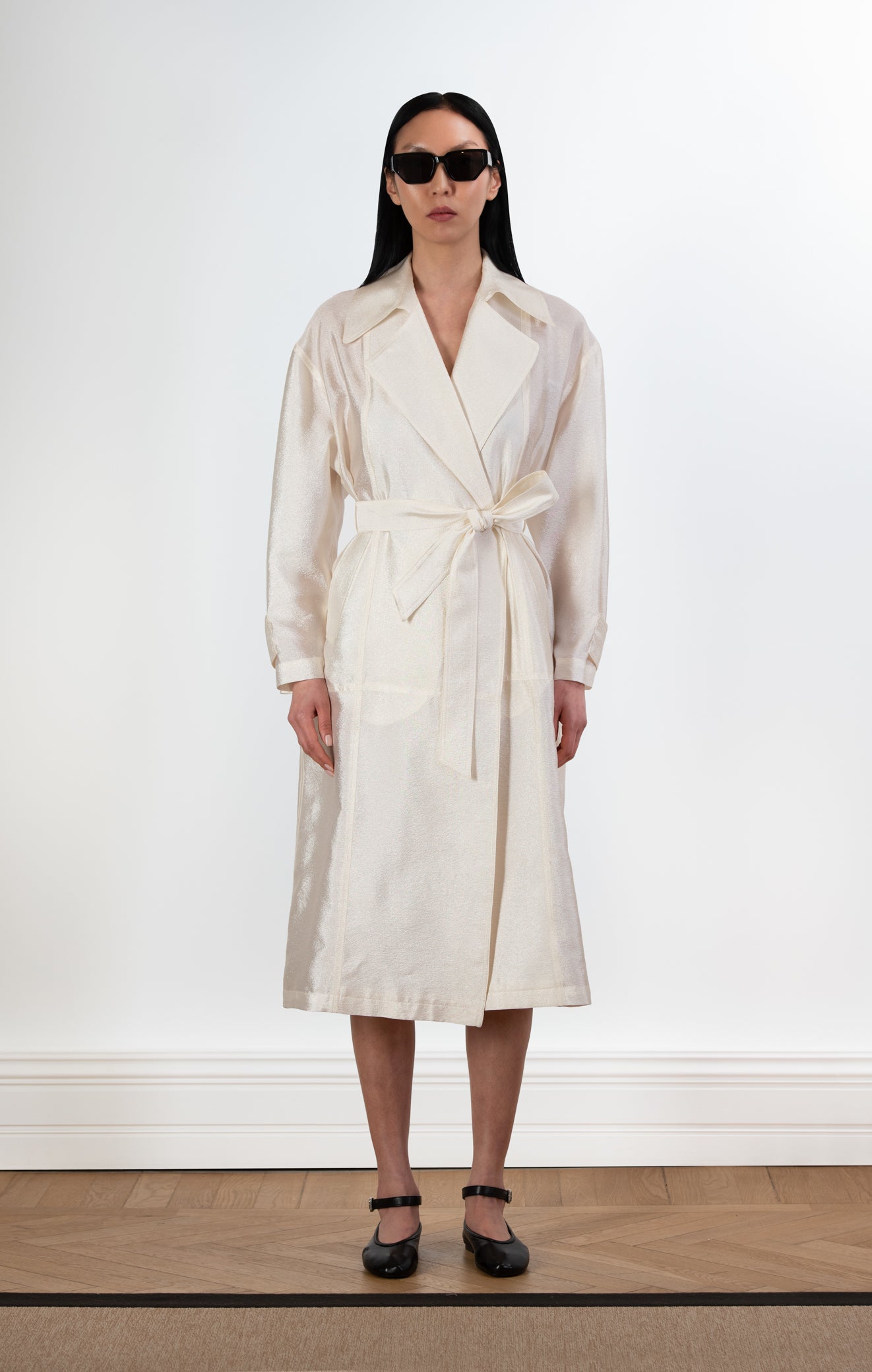 Organza trench coat best sale